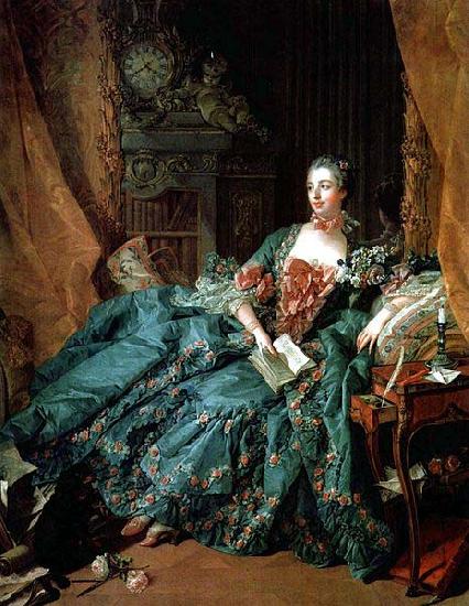 Francois Boucher Portrat der Madame de Pompadour oil painting image